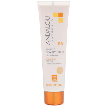 Andalou Naturals, BB 비타민 C 뷰티밤, 미백, SPF 30, 시어 틴트, 58ml(2fl oz)