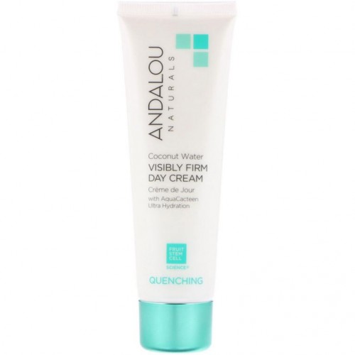 Andalou Naturals, 코코넛 워터 비지블리 펌 데이 크림, 퀜칭, 1.7 fl oz (50 g)