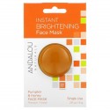 Andalou Naturals, 인스턴트 브라이트닝 뷰티 페이스 마스크, 호박과 벌꿀, 8g(0.28oz)