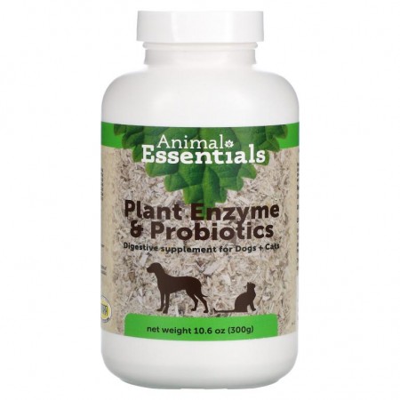 Animal Essentials, 식물 효소 & 프로바이오틱스, 반려견 + 반려묘, 10.6 oz (300 g)