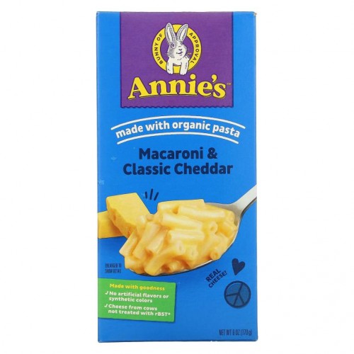 Annie's Homegrown, 마카로니 & 클래식 체다, 170g(6oz)