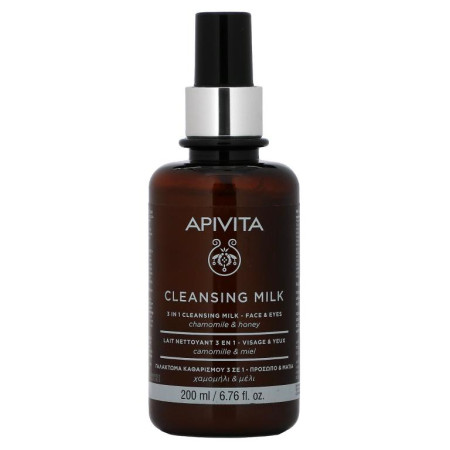 Apivita, 3 In 1 Cleansing Milk, Face & Eyes, 6.76 fl oz (200 ml)