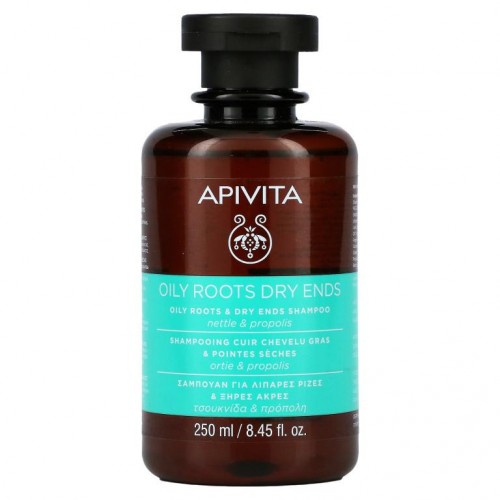 Apivita, Oily Roots & Dry Ends Shampoo, 8.45 fl oz (250 ml)