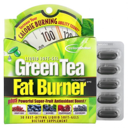 Applied Nutrition, 녹차 Fat Burner, 30 빠른 효과 액상 소프트젤