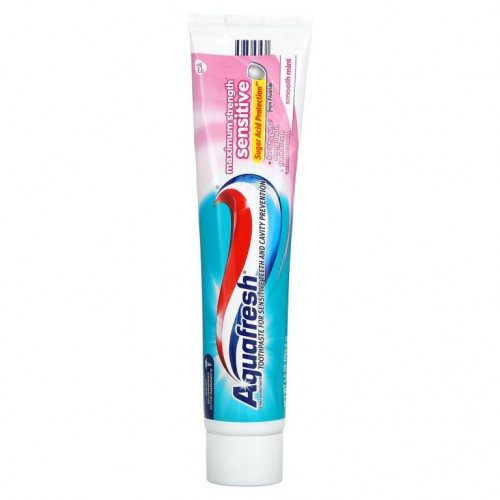 Aquafresh, 3중 보호 불소 치약, 맥시멈 스트렝스 센시티브, 스무스 민트, 158.8g(5.6oz)
