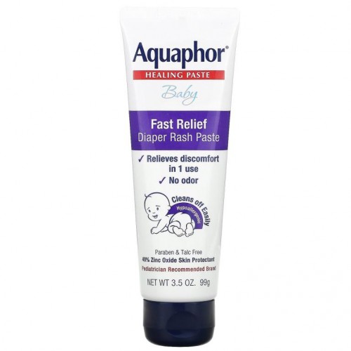 Aquaphor, 아기용, 힐링 페이스트, 패스트 릴리프 다이퍼 래쉬 페이스트, 99g(3.5oz)