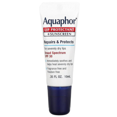Aquaphor, Lip Protectant + Sunscreen, Broad Spectrum SPF 30,  0.35 fl oz (10 ml)