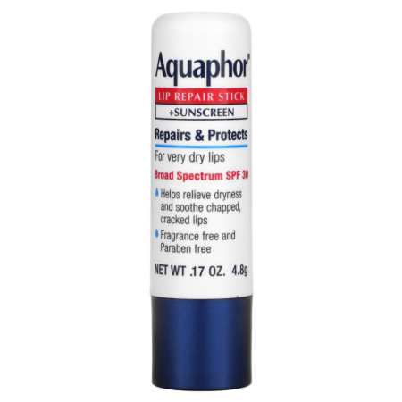 Aquaphor, 립 리페어 스틱 + 자외선 차단, SPF 30, 무향, 4.8g(0.17oz)