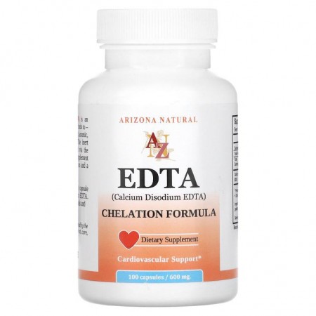 Arizona Natural, EDTA, 600mg, 캡슐 100정
