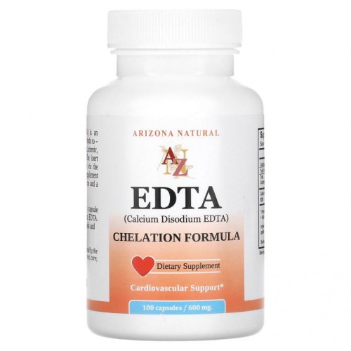 Arizona Natural, EDTA, 600mg, 캡슐 100정