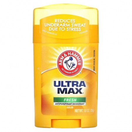 Arm & Hammer, 울트라맥스, 땀 억제 고체 데오드란트, 프레시, 1.0 oz (28 g)