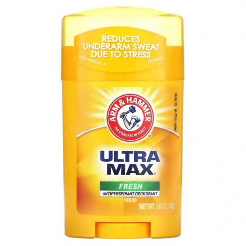 Arm & Hammer, 울트라맥스, 땀 억제 고체 데오드란트, 프레시, 1.0 oz (28 g)