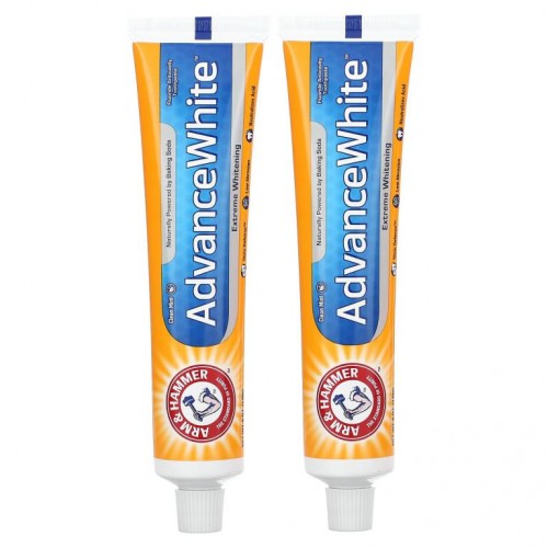Arm & Hammer, AdvanceWhite, 익스트림 미백 치약, 클린 민트, 트윈 팩, 각 170 g(6.0 oz)
