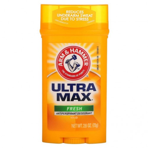 Arm & Hammer, UltraMax, 고형 땀 억제 데오드란트, 남성용, 프레시, 73g(2.6oz)