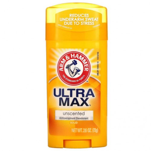 Arm & Hammer, UltraMax, 솔리드 땀 억제제 데오드란트, 무향, 73g(2.6oz)
