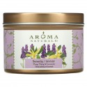 Aroma Naturals, Soy VegePure, 여행용 캔들, 세레니티, 일랑일랑 & 라벤더, 79.38g(2.8oz)
