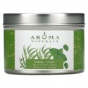 Aroma Naturals, Soy VegePure, 여행용 틴 캔들, 바이탈리티, 페퍼민트 & 유칼립투스, 79.38g(2.8oz)