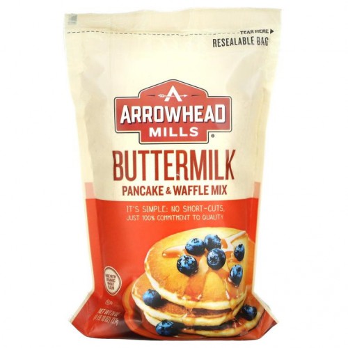 Arrowhead Mills, 버터밀크, 팬케이크 & 와플 믹스, 737g(1.6lbs)