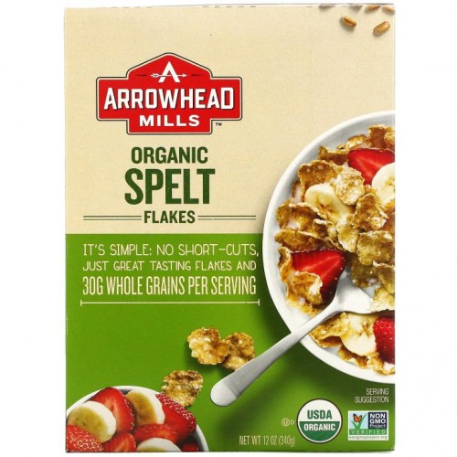 Arrowhead Mills, 유기농 스펠트밀 플레이크, 12 온스 (340 g)