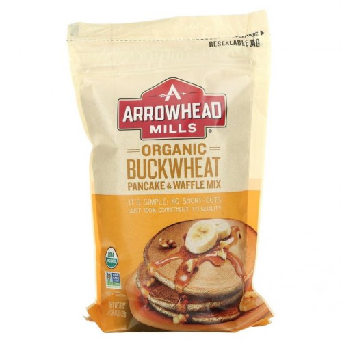 Arrowhead Mills, 유기농 메밀 팬케이크와 와플 믹스, 26 oz (737 g)