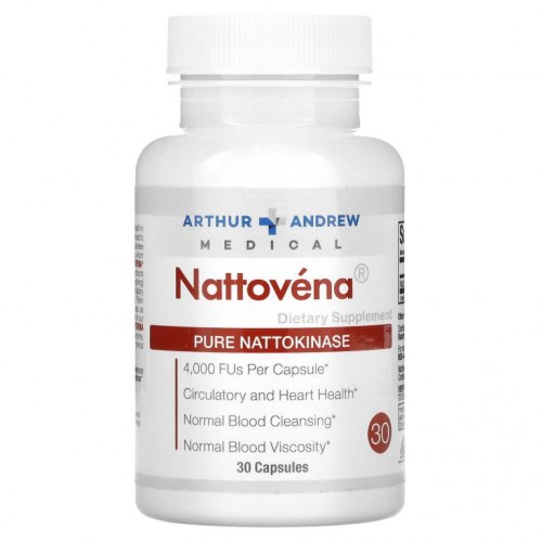 Arthur Andrew Medical, 나토베나, 순수 나토기나아제, 200 mg, 30 캡슐
