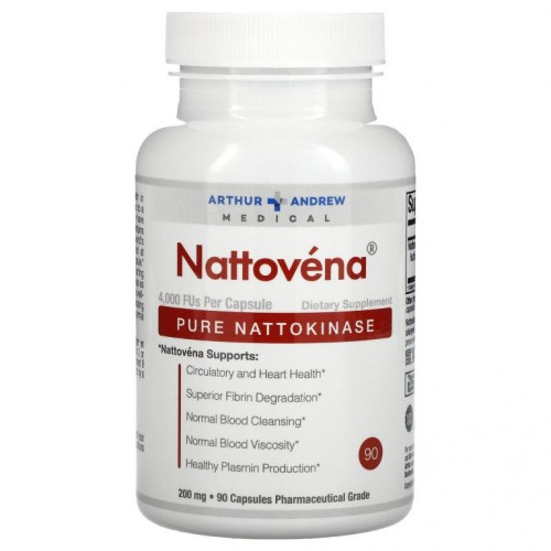 Arthur Andrew Medical, Nattovena, Pure Nattokinase, 200 mg, 90 Capsules