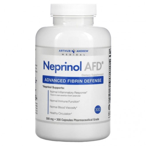 Arthur Andrew Medical, Neprinol AFD, 어드밴스드 피브린 디펜스, 500mg, 캡슐 300정