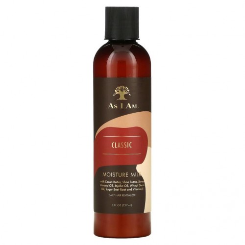 As I Am, 모이스처 밀크 데일리 헤어 리바이탈라이저, 클래식, 237ml(8fl oz)
