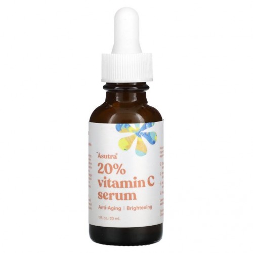Asutra, 리뉴 유어 스킨, 안티 에이징 세럼, 20% 비타민 C, 30ml(1fl oz)