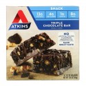 Atkins, 간식, 트리플 초콜릿 바, 바 5개, 개당 40g(1.41oz)