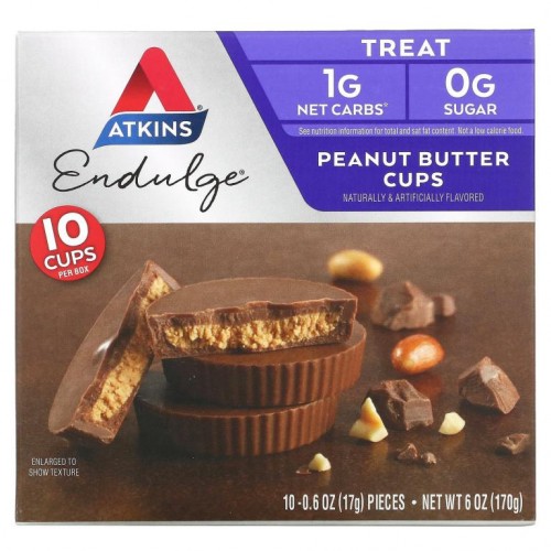 Atkins, Endulge, 피넛버터 컵, 10팩, 각 17g(0.6oz)