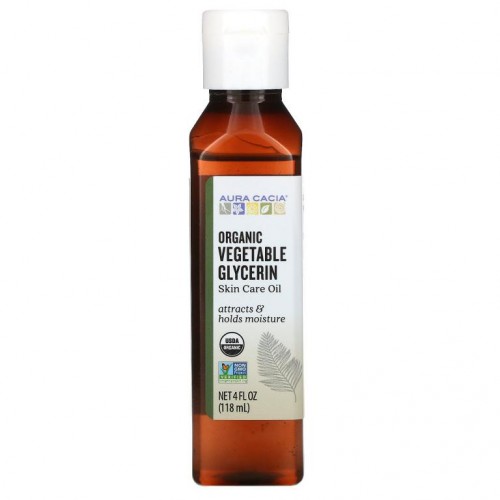 Aura Cacia, 올가닉, 스킨 케어, 식물성 글리세린, 4액량 온스 (118 ml)
