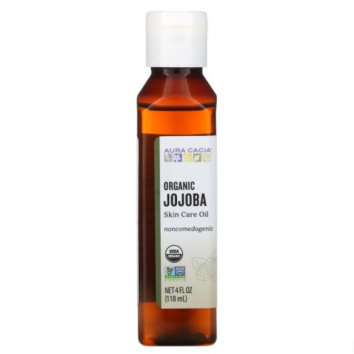 Aura Cacia, 올가닉, 스킨케어 오일, 밸런싱 호호바, 4 fl oz (118 ml)
