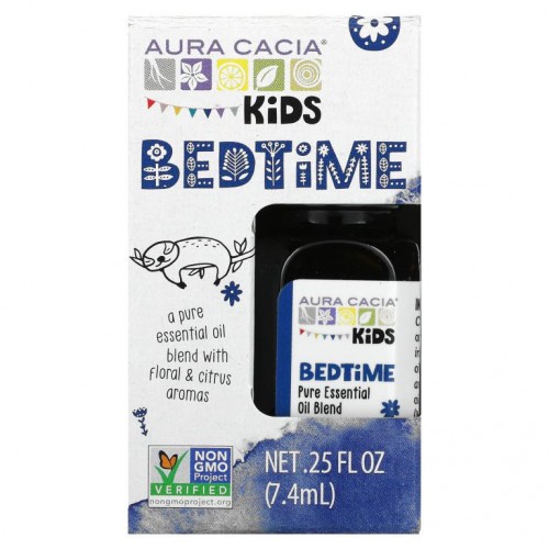 Aura Cacia, 키즈, 순수 에센셜 오일 혼합, 베드타임, 7.4ml (0.25 fl oz)