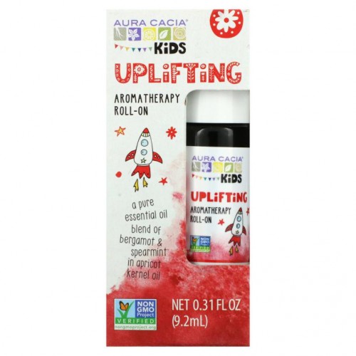 Aura Cacia, 키즈, 아로마테라피 롤온, 업리프팅, 9.2ml (0.31 fl oz)