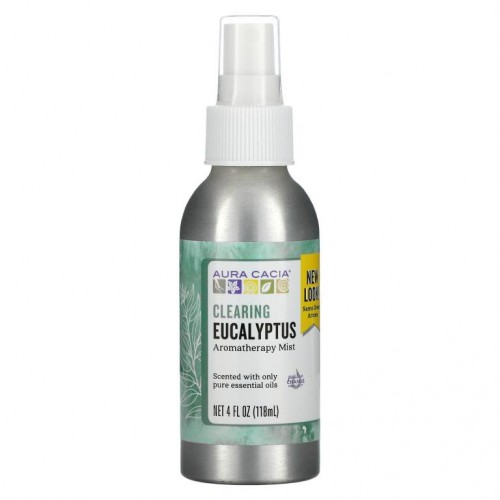 Aura Cacia, 아로마테라피 미스트, 클리어링 유칼립투스, 118 ml (4 fl oz)