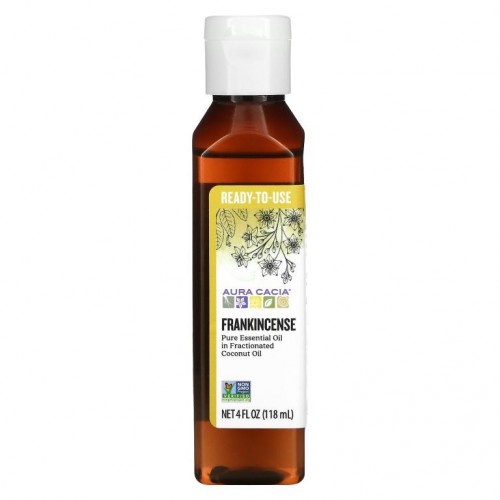 Aura Cacia, 순수 에센셜 코코넛 오일, 유향, 118 ml (4 fl oz)