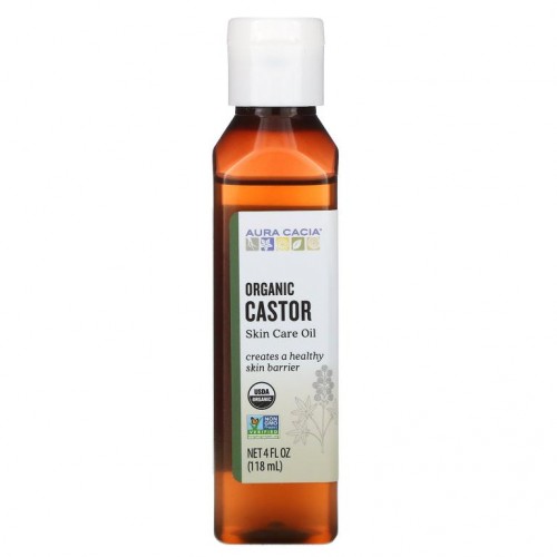 Aura Cacia, 스킨 케어 오일, 유기농 캐스터, 118ml(4fl oz)