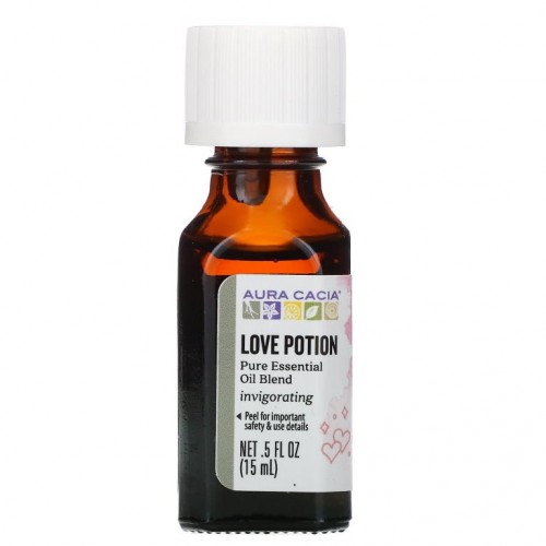 Aura Cacia, 퓨어 에센셜 오일, 러브 포션, 15ml(0.5fl oz)