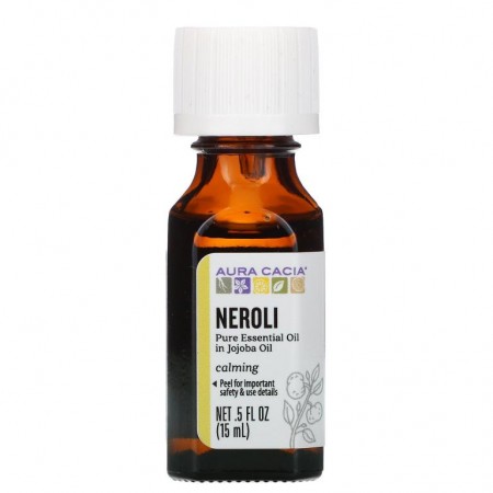 Aura Cacia, 순수 에센셜 오일, 네롤리, 15ml(0.5fl oz)