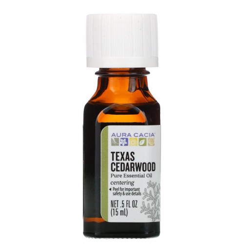 Aura Cacia, 퓨어 에센셜 오일, 텍사스 시더우드, 15ml(0.5fl oz)