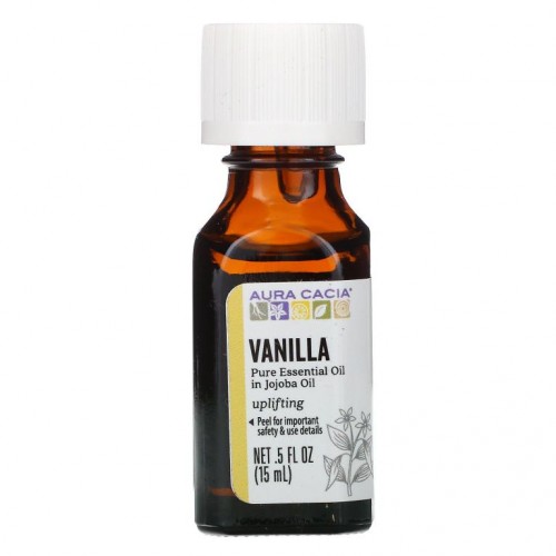 Aura Cacia, 순수 에센셜 오일, 바닐라, 15ml(0.5fl oz)
