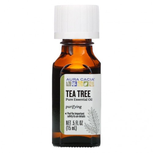 Aura Cacia, 순수 에센셜 오일, 티트리, 15ml(0.5fl oz)