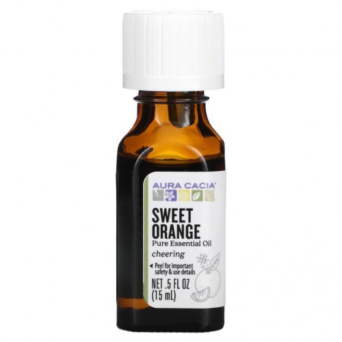 Aura Cacia, 퓨어 에센셜 오일, 스위트오렌지, 15ml(5 fl oz)
