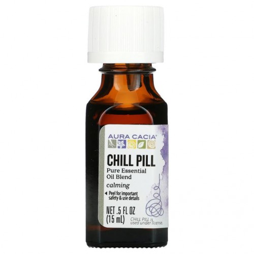 Aura Cacia, 순수 에센셜 오일 혼합, 칠리 필, 15ml (0.5 fl oz)