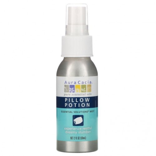 Aura Cacia, 필로우 포션, 에센셜 솔루션 미스트, 2 액량 온스 (59ml)