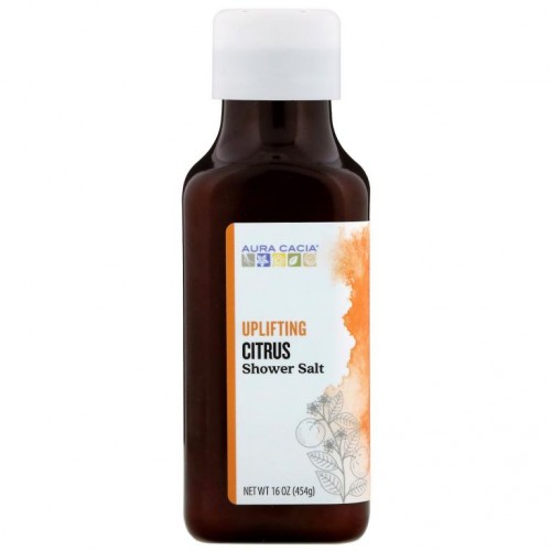 Aura Cacia, 샤워 소금, 업리프팅 시트러스, 454g (16 oz)