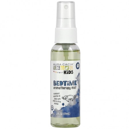 Aura Cacia, 키즈, 베드타임 아로마테라피 미스트, 59 ml (2 fl oz)