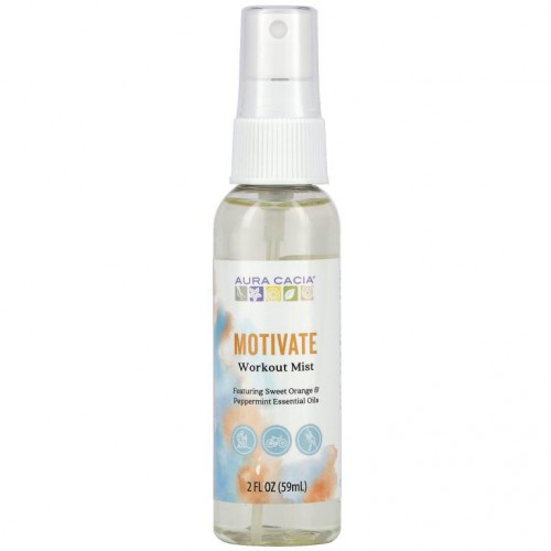 Aura Cacia, 운동 미스트, 모티베이트, 59 ml (2 fl oz)