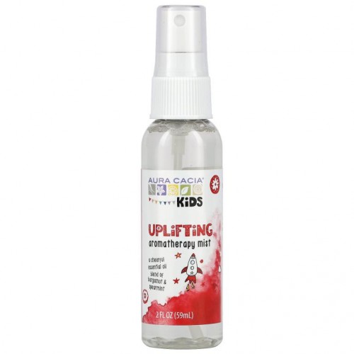 Aura Cacia, 키즈, 업리프팅 아로마테라피 미스트, 59ml (2 fl oz)